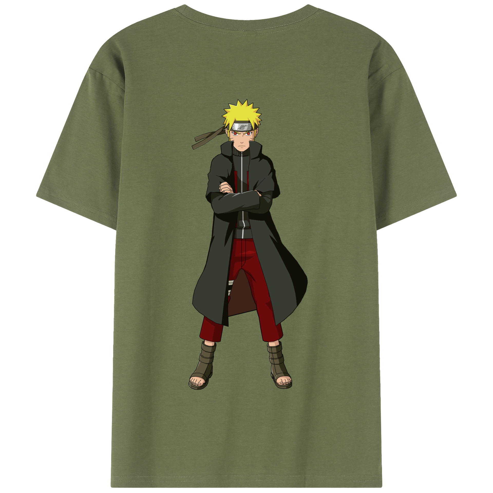 （画像用） NARUTO -ナルト- うずまき ナルト Uzumaki Naruto 綿100％半袖Tシャツ（背面プリント）